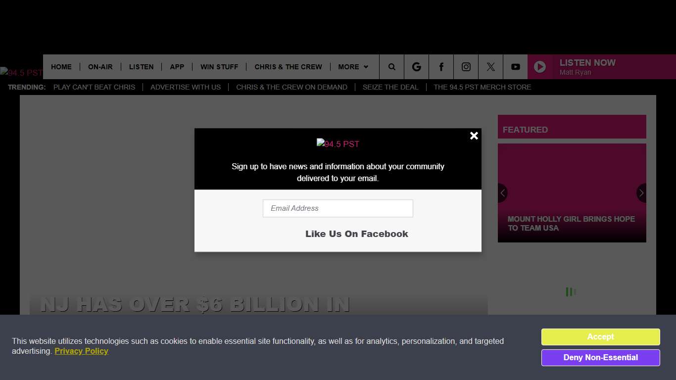 You could have unclaimed money if you live in NJ